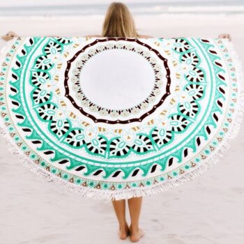 מגבת חוף ממותגת דגם סיאסטה צבע ירוק